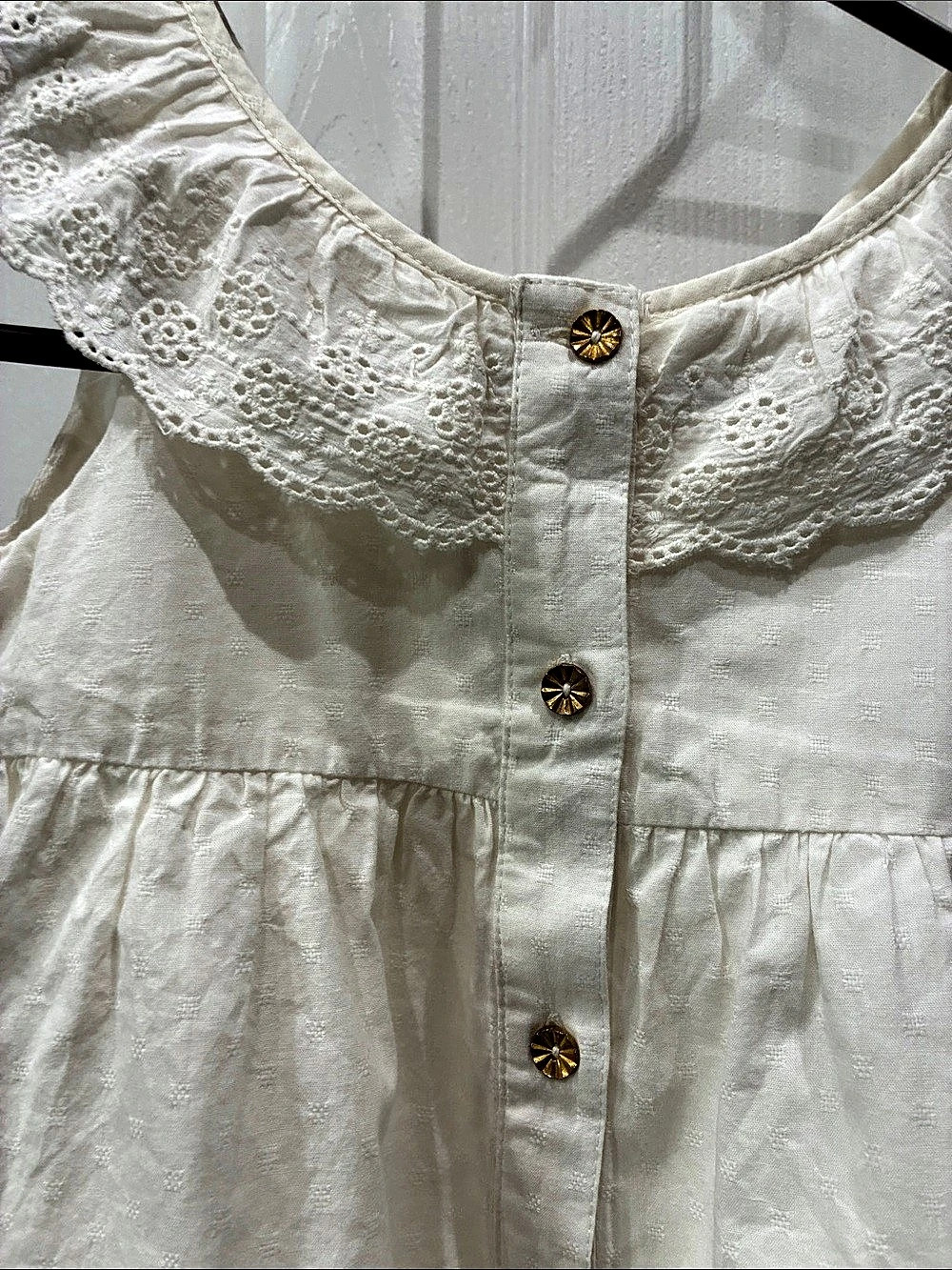 ARTISAN NY Girls White Lace Collar Dress Size 4-5yrs Like New - Picture 2 of 5